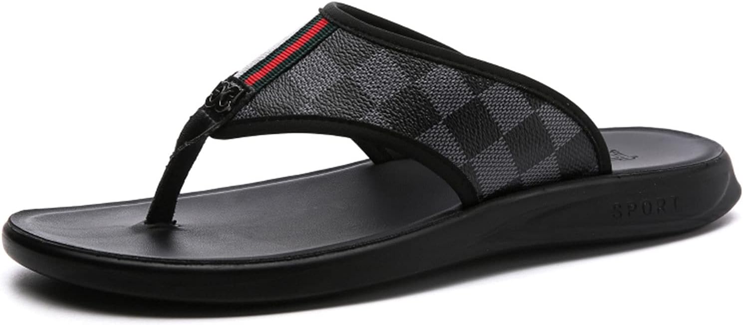 

Мужские пляжные шлепанцы без скольжения, с поддержкой свода стопы, комфортные шлепанцы-вьетнамки, летние сандалии (Цвет: черный, Размер: EUR 41) Tucy