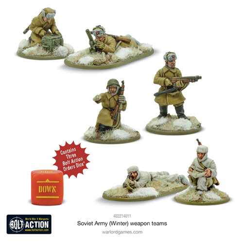 

Фигурки Soviet Army (Winter) Weapons Teams Warlord Games