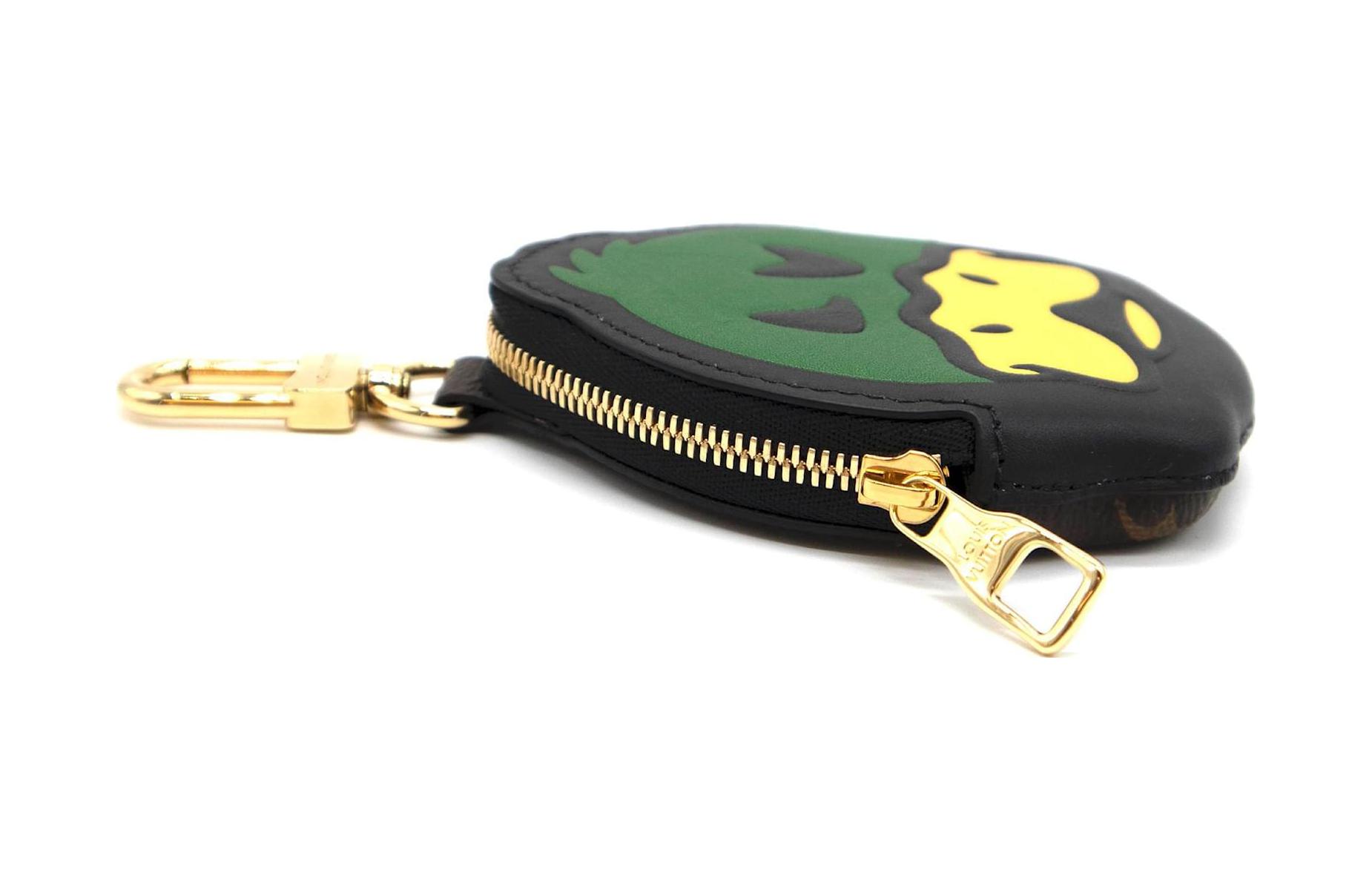 NIGO DUCK COIN CARD HOLDER Кожаный держатель для монет и карт Унисекс Желто-зеленый LOUIS VUITTON — фото 2