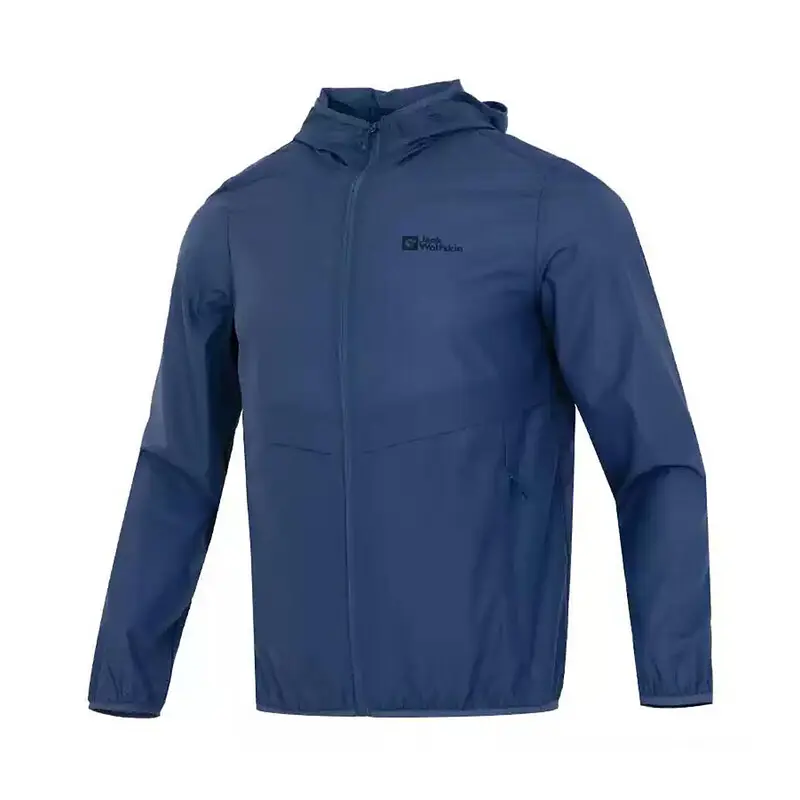 

JACK WOLFSKIN Энергичная прохладная серия сверхлегкая дышащая водостойкая солнцезащитная одежда для мужчин, Marine Blue/1292