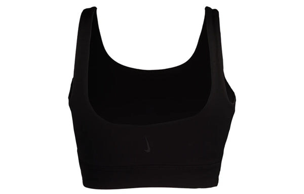 Футболка as w nk yoga luxe crop tank black Nike, черный — фото 2