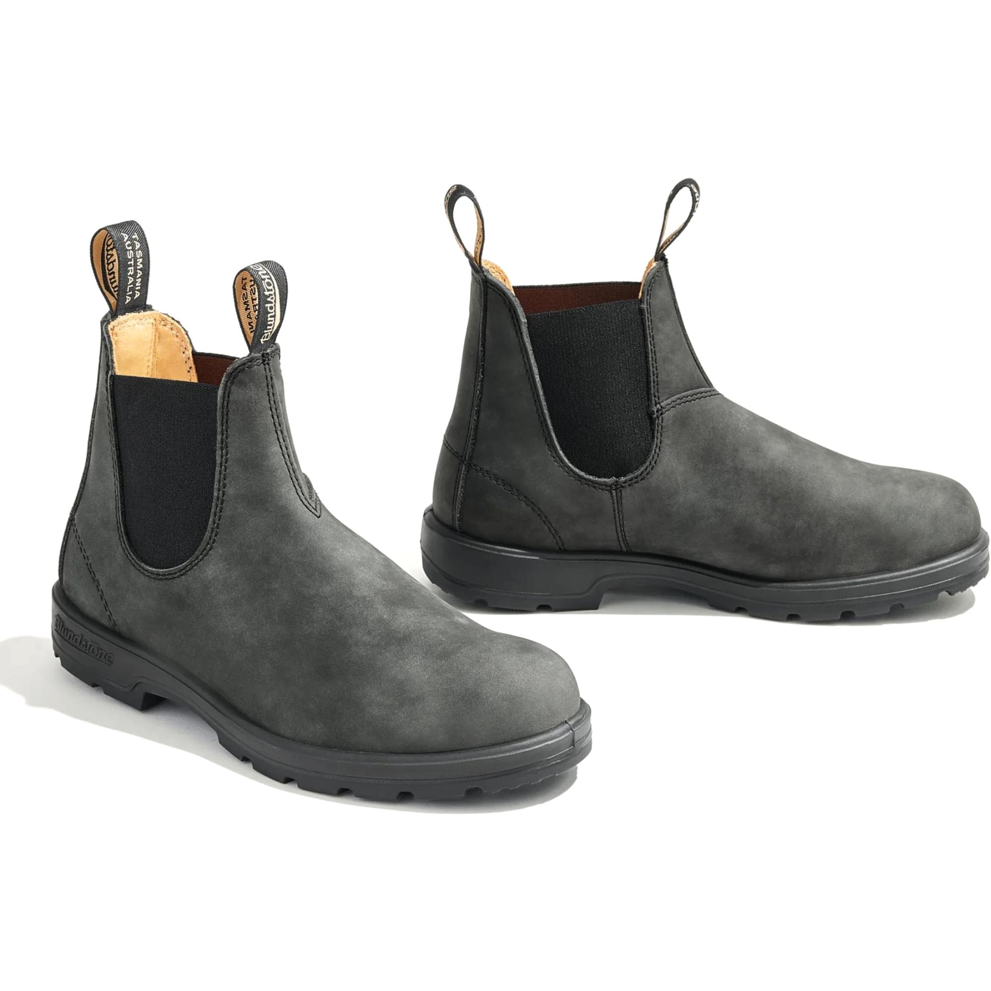 Мужские классические кожаные ботинки челси #587 Blundstone Australia, Rustic Black — фото 4