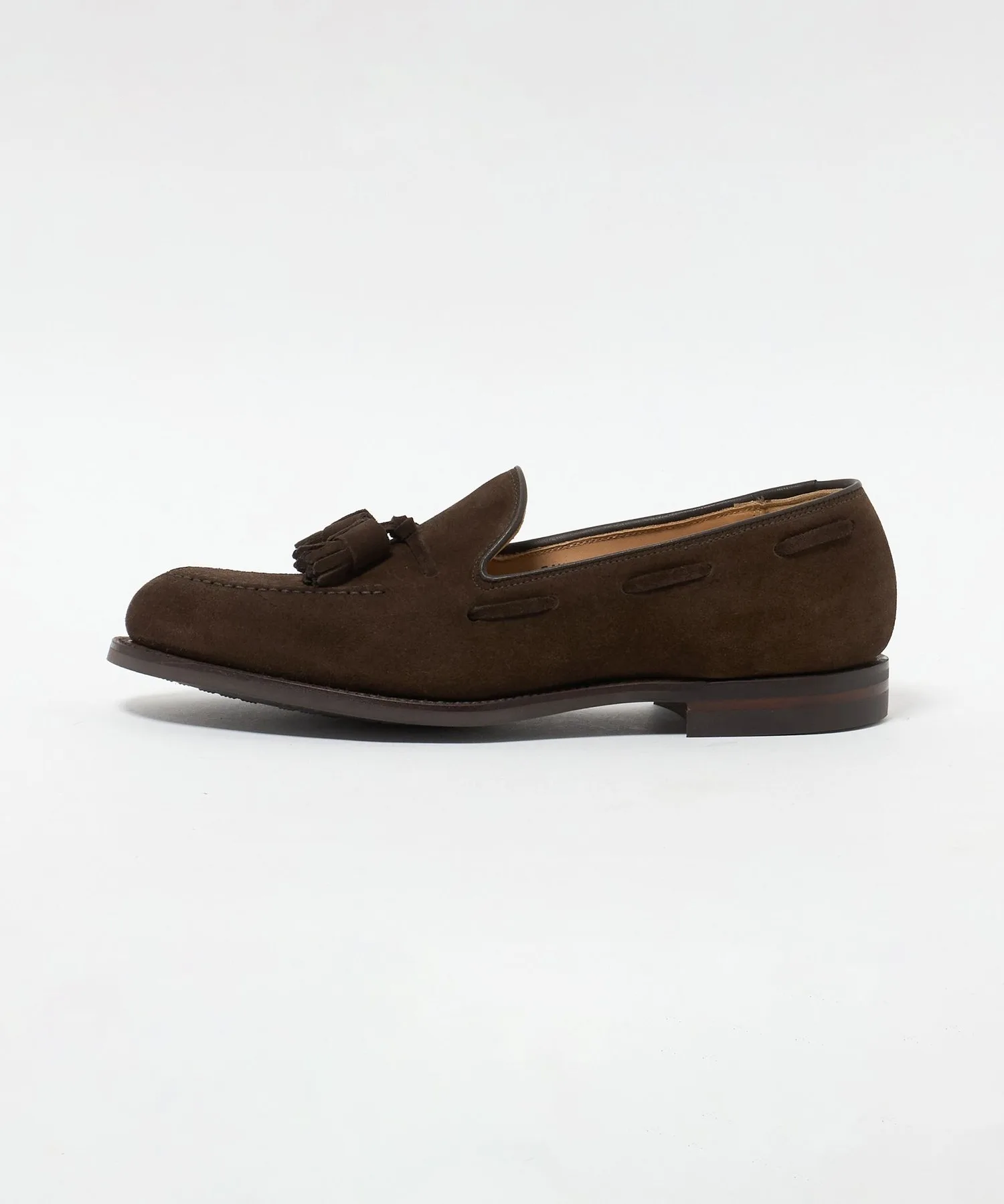 Мужские замшевые лоферы CROCKETT&JONES CAVENDISH тёмно-коричневые