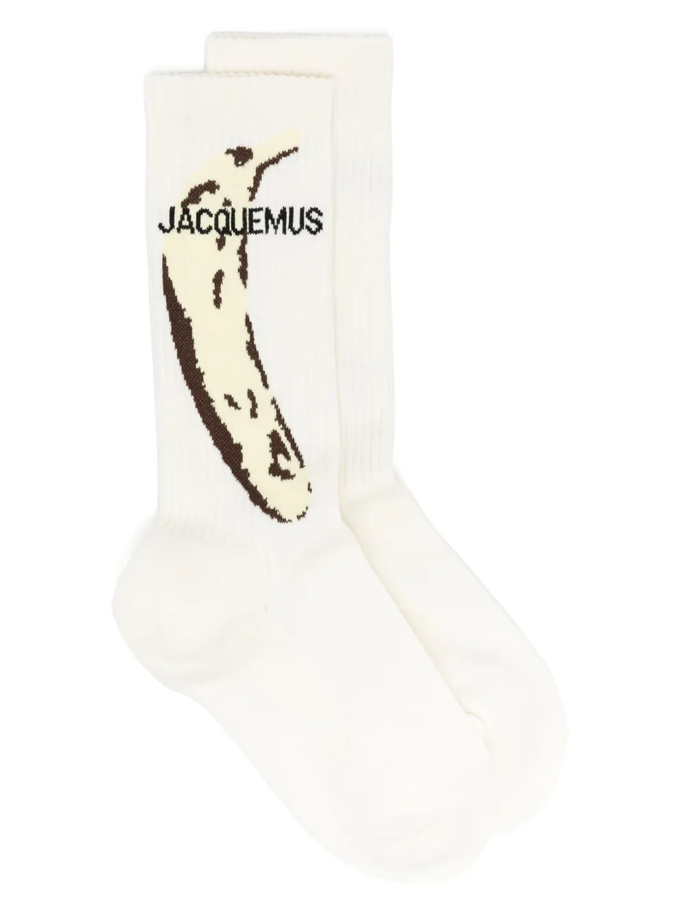 

Жаккардовые носки JACQUEMUS, белый