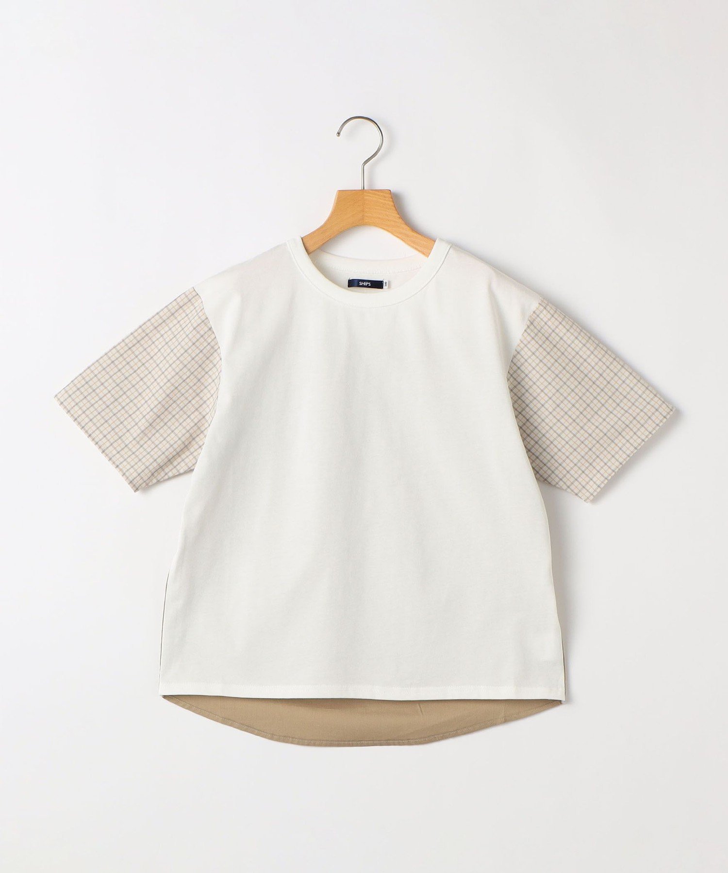 Детская футболка SHIPS 140-160 см / Футболка с коротким рукавом в клетку SHIPS KIDS, Off white