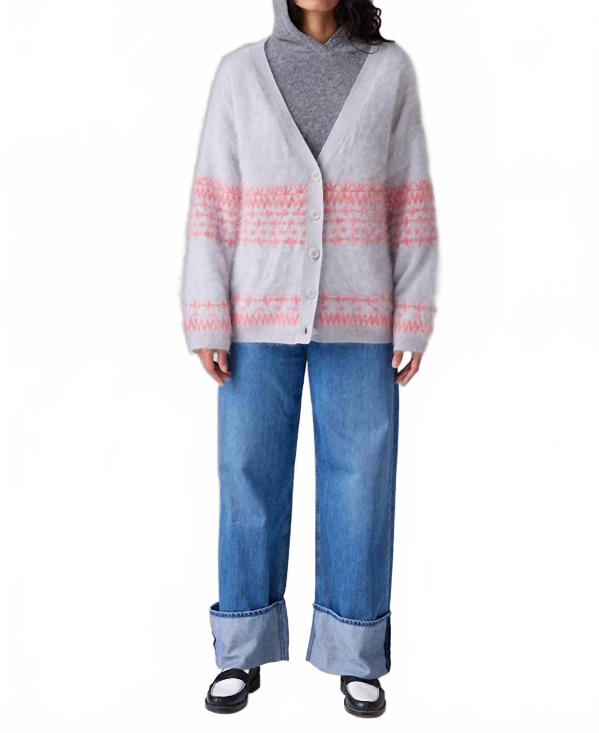 

CRUSH Кардиган с узором «фэрайл» от Brushed Surf, цвет «Облачный арбуз»