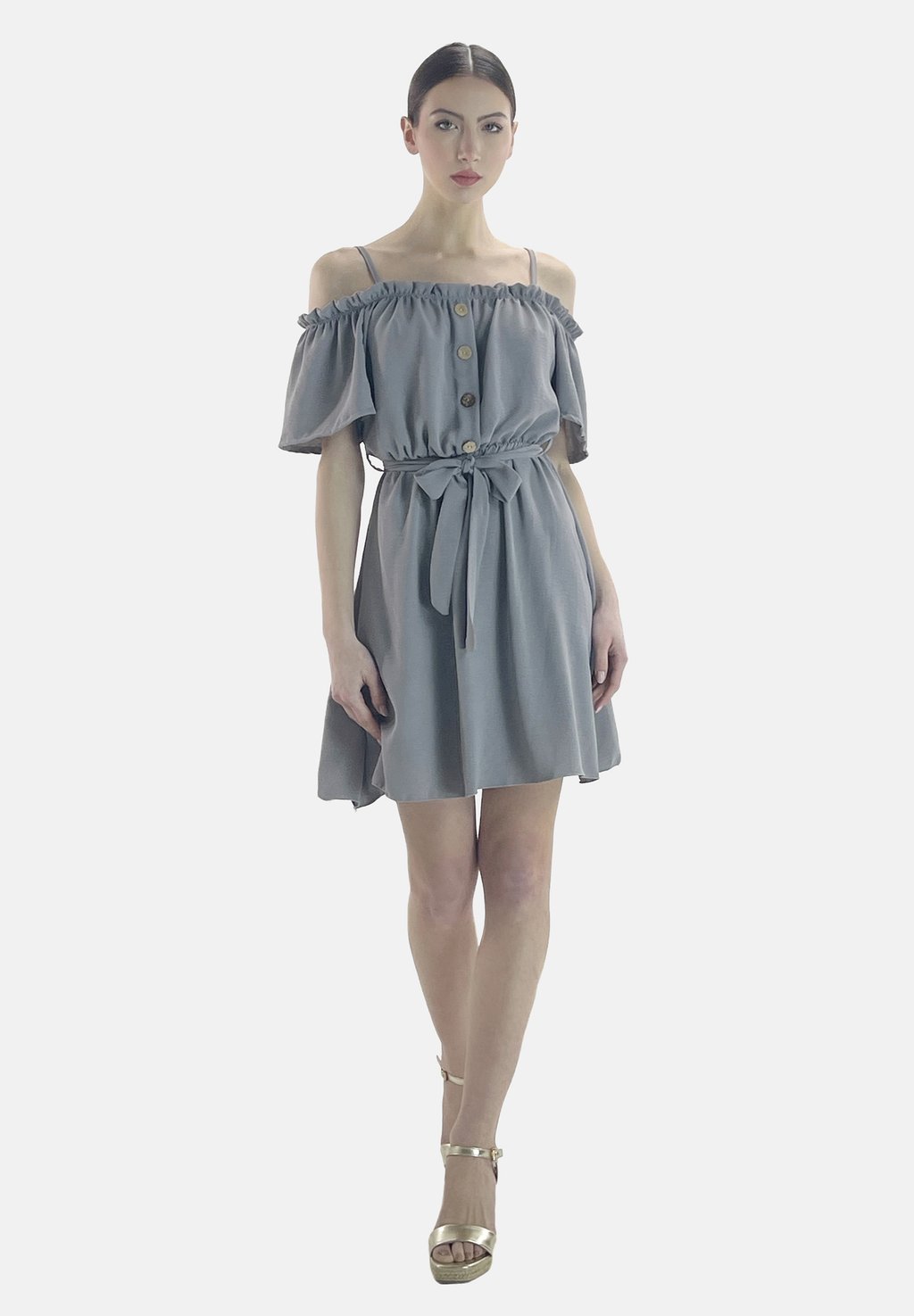 

Платье-рубашка Elara, серый