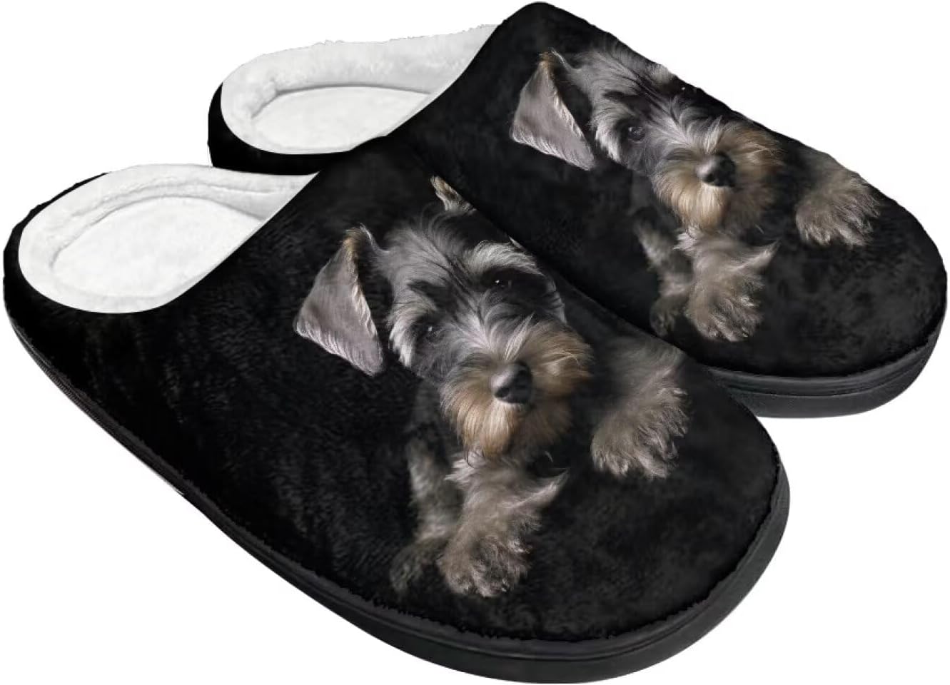 

Уютные пушистые домашние тапочки для женщин и мужчин, закрытые плоские плюшевые хлопковые тапочки для дома, мягкая нескользящая резиновая подошва, тапочки для дома и улицы Wanzuoeng, черный