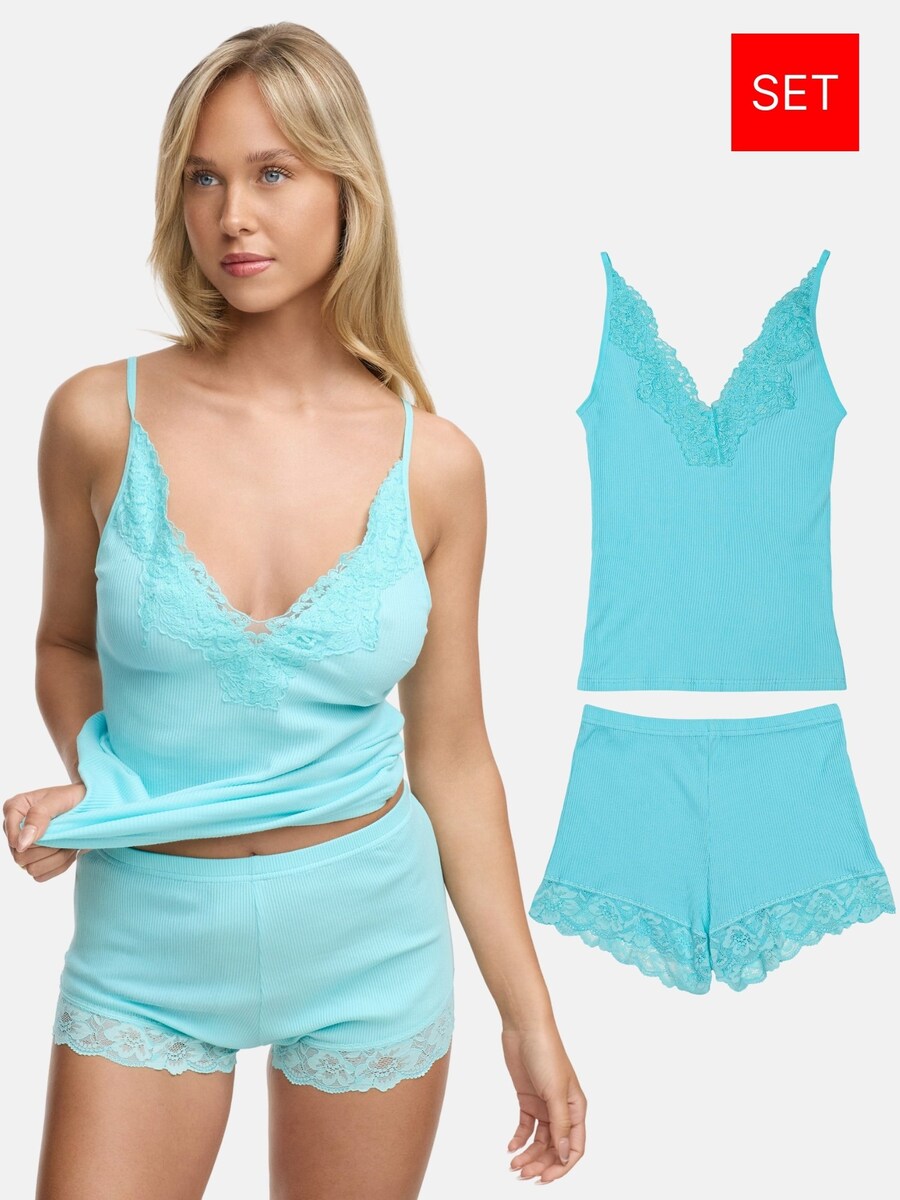 

Короткий пижамный комплект Tazzio F909, мятный