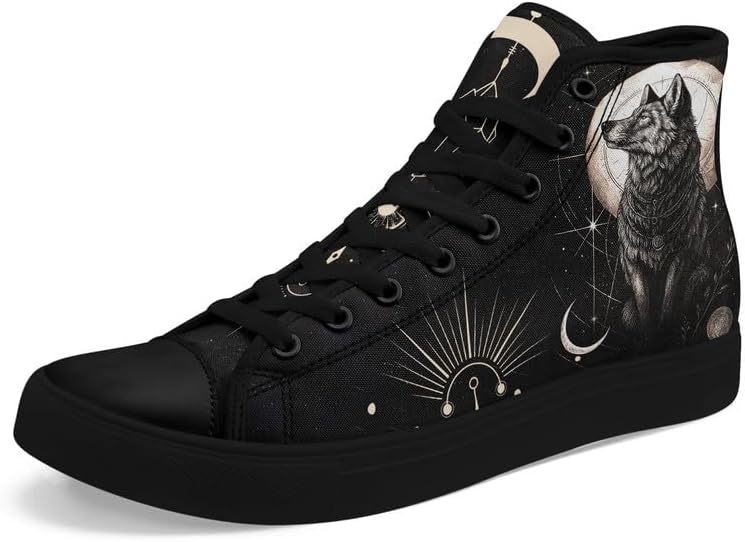 

Стильные унисекс кроссовки на высокой подошве из холста с рисунком лесных животных для мужчин, удобная повседневная обувь на шнуровке для женщин Awsole, черный/серый/бежевый