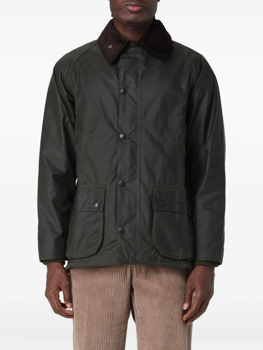 

Куртка Bedale с воротником из вельвета Barbour, зеленый