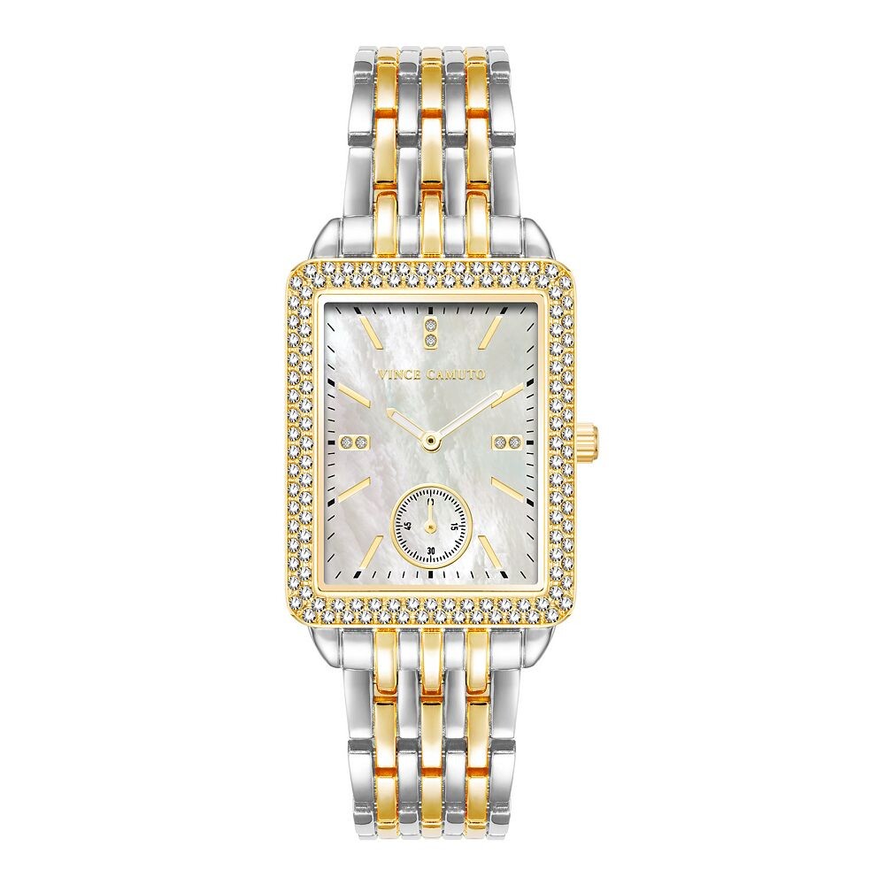 

Женские часы Vince Camuto с перламутровым циферблатом и кристаллами, цвет Two Tone