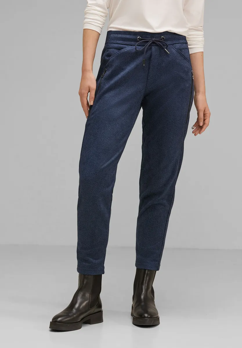 

Брюки из ткани STREET ONE, средняя талия, синий