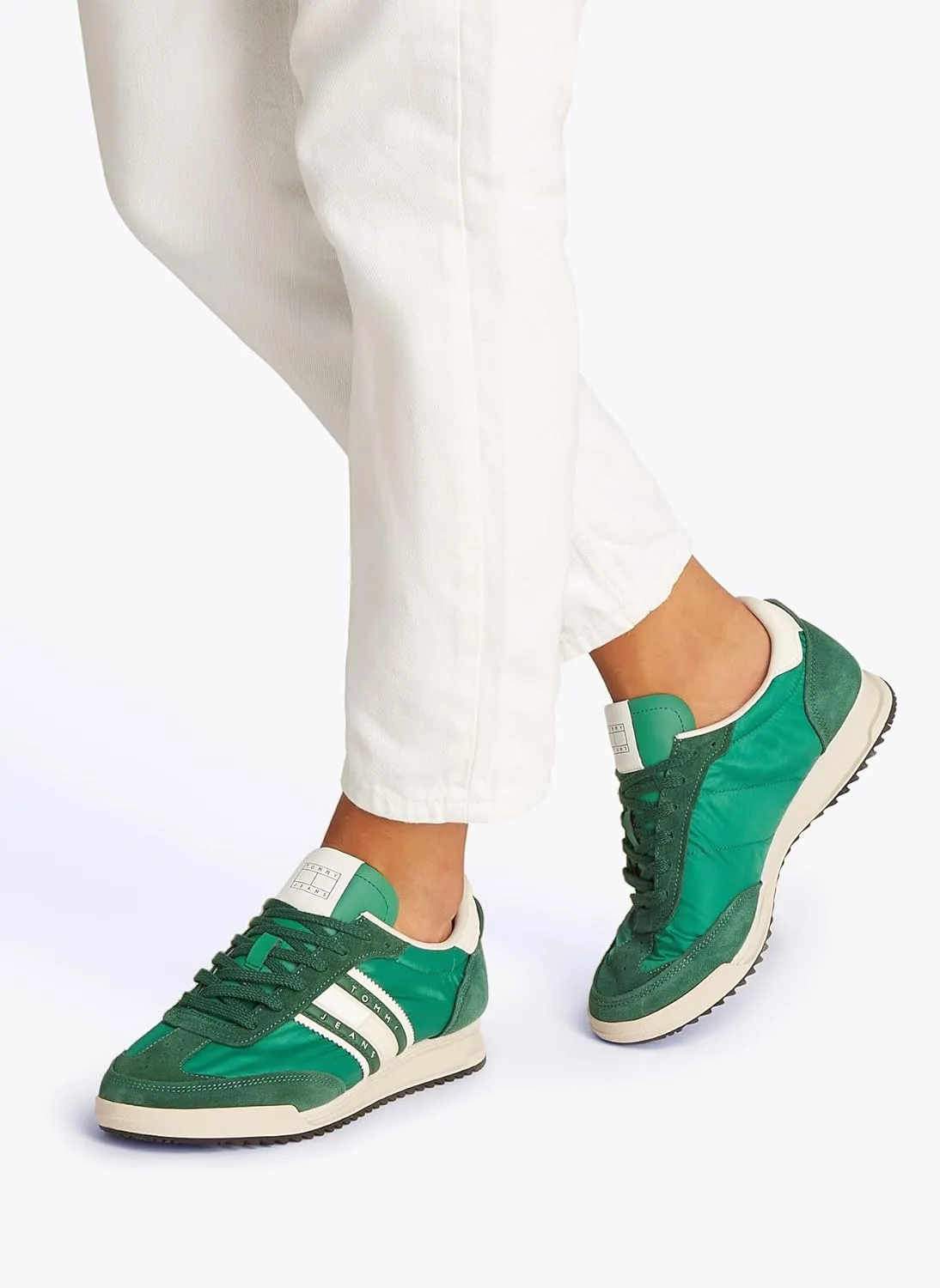 Мужские низкие кроссовки Tommy Jeans TJM Retro Runner Cleated Em0em01527, зеленый — фото 2