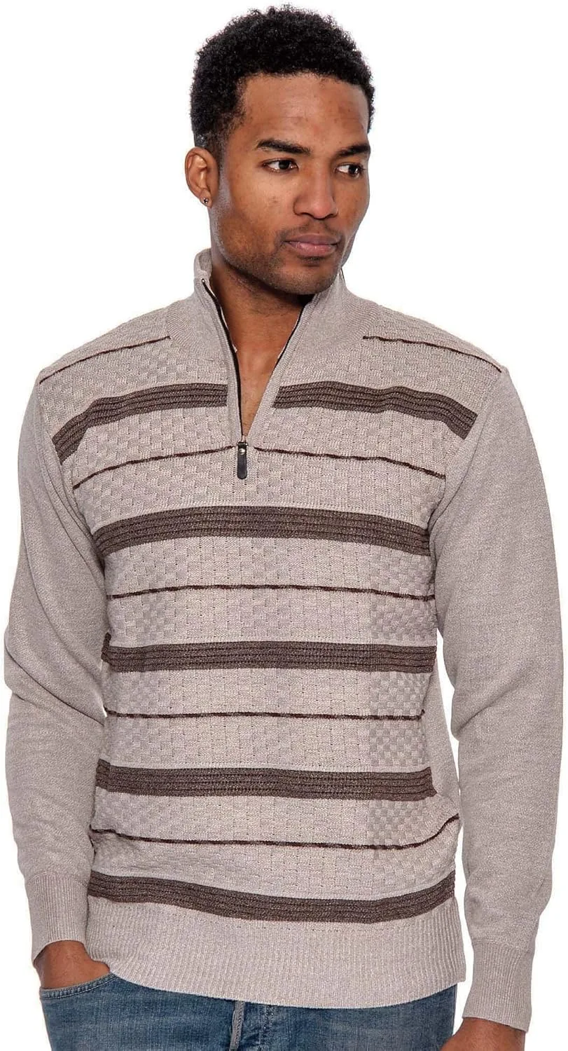 

Свитер True Rock мужской с воротником-стойкой и молнией на половину