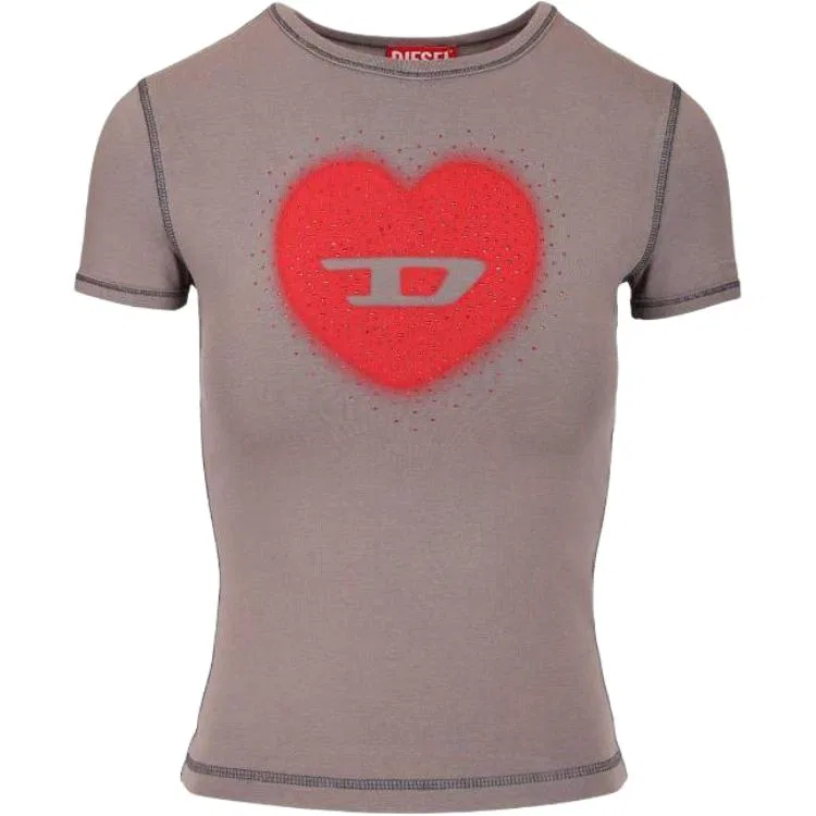 Футболка с круглым вырезом DIESEL, Gray