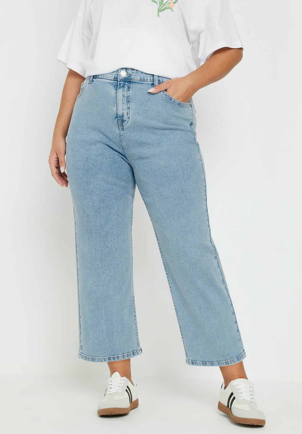 

Джинсы прямого кроя WIDE LEG CROPPED Yours Clothing, светло-голубой
