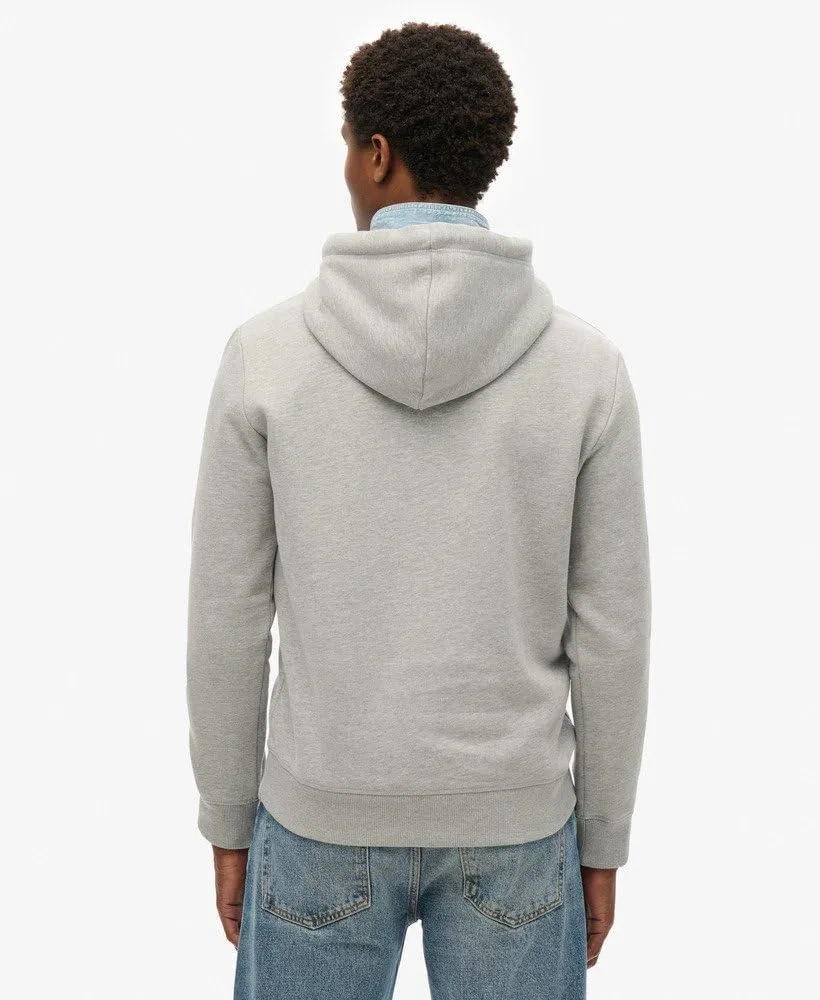 Мужская толстовка Superdry с винтажным логотипом и свободным кроем, цвет College Grey Marl — фото 4
