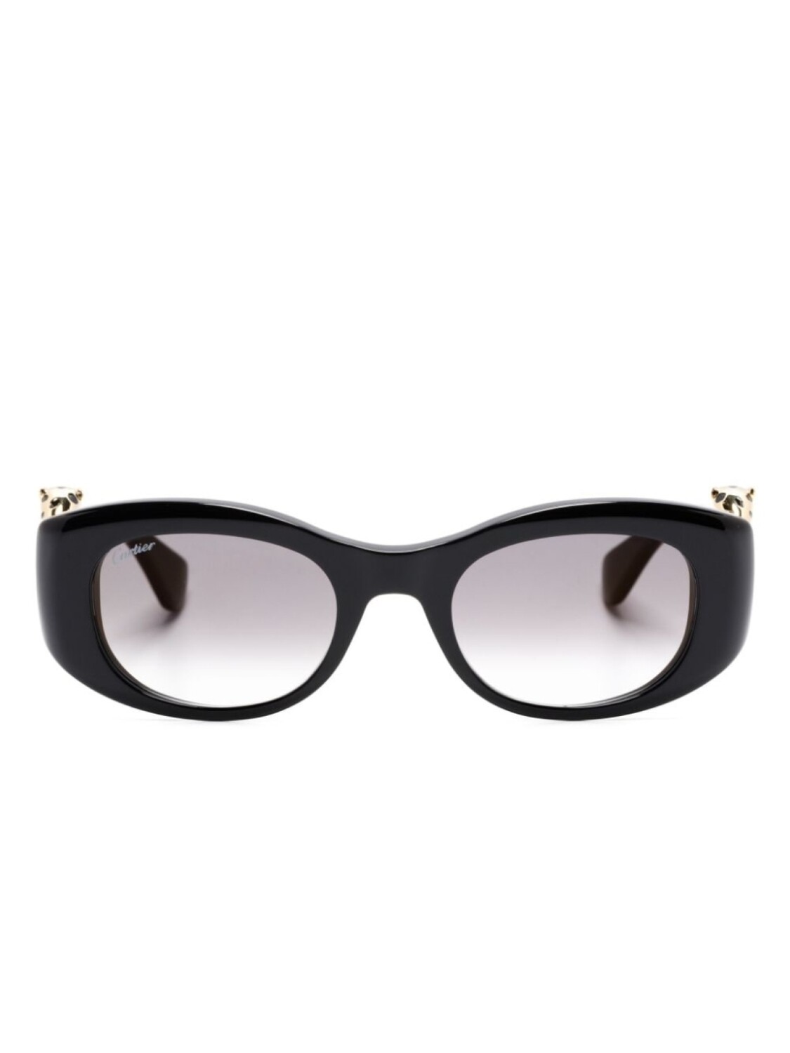 

Cartier Eyewear солнцезащитные очки Panthère C в прямоугольной оправе, черный