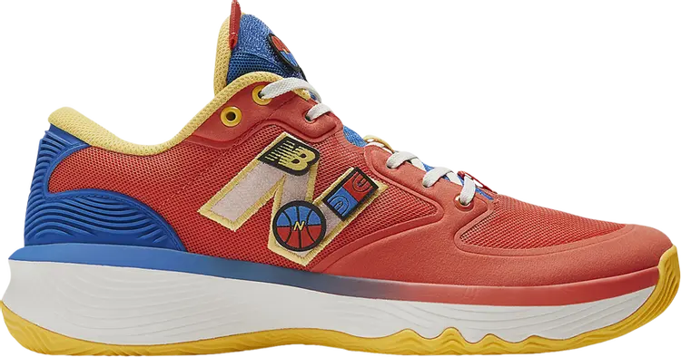 

Кроссовки New Balance Hesi Low 2E Wide, красный/желтый/синий
