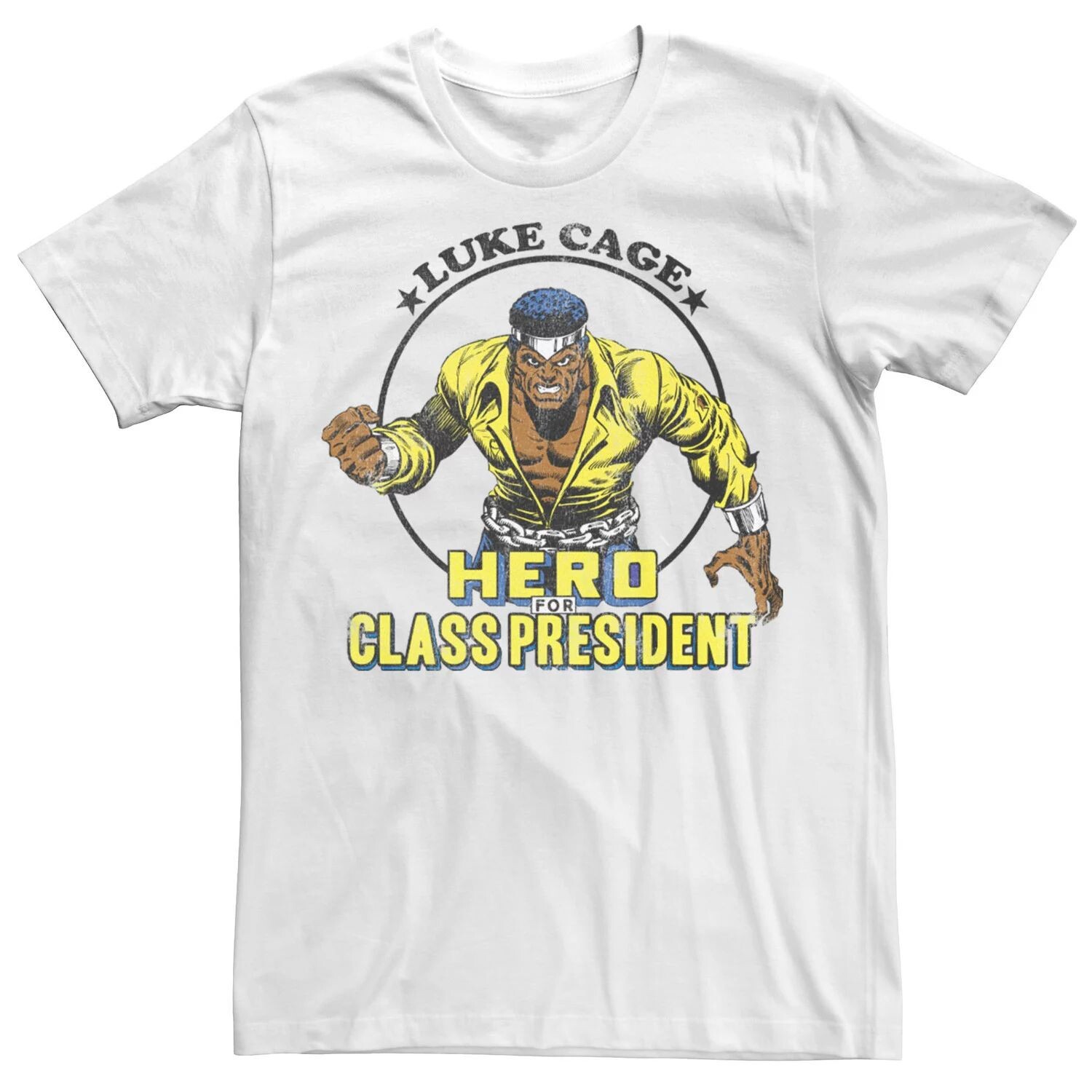 

Мужская футболка Marvel Luke Cage Hero For Class President Licensed Character
