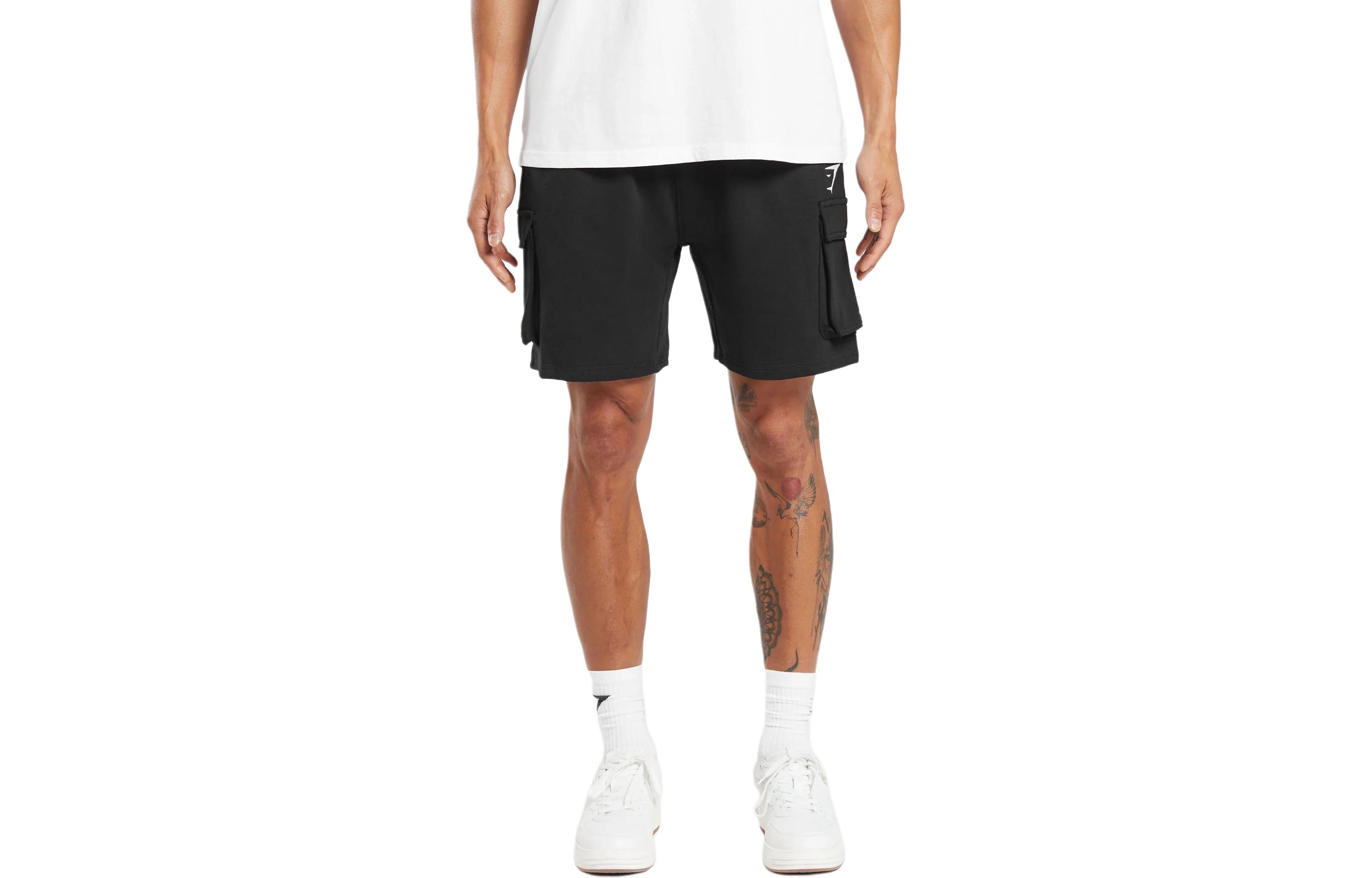 

GYMSHARK Шорты-карго CREST CARGO SHORTS мужские черные