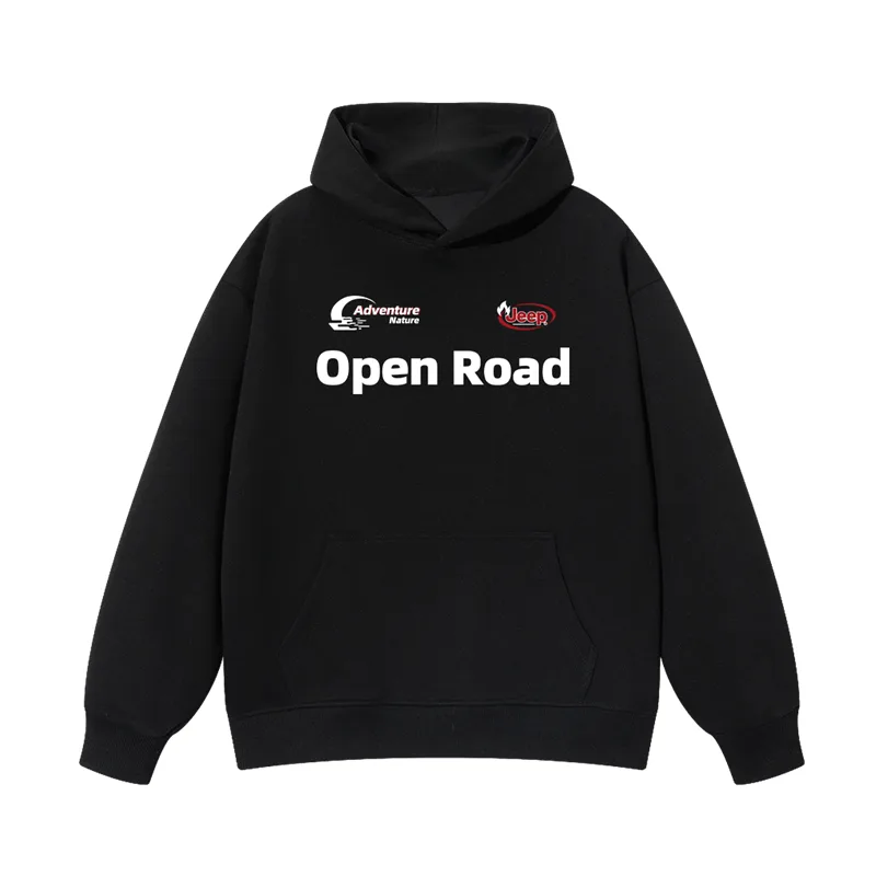 Толстовка с капюшоном утепленная унисекс Jeep, черный [Fleece-Lined] — фото 4