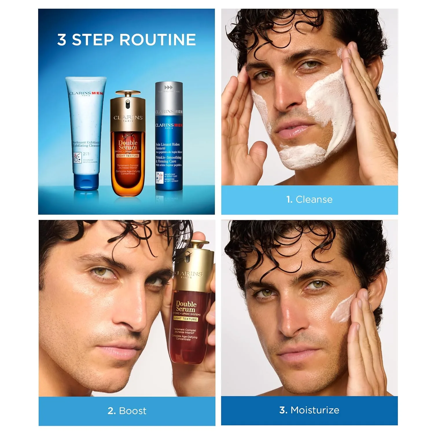 Гель для умывания Clarins — MEN Exfoliator Cleanser, очищающий для лица для мужчин, глубоко очищает поры, содержит, 125 г — фото 4