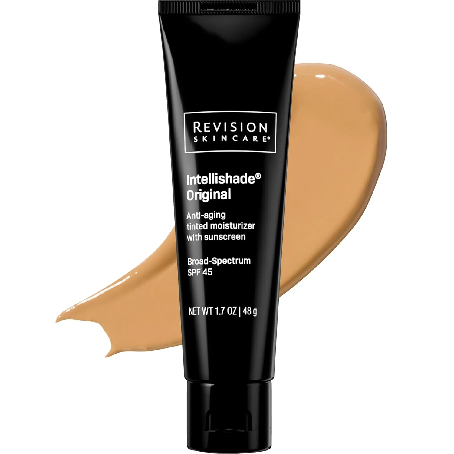 Revision Skincare Intellishade Original SPF 45, тонирующий антивозрастной солнцезащитный крем для лица, ежедневный увлажняющий крем с SPF, против морщин с пептидами и витамином C, увлажняющий крем широкого спектра, 50 мл