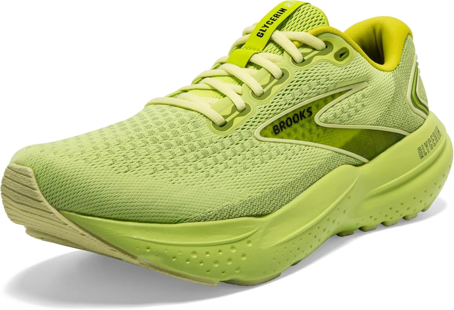 Мужские кроссовки Brooks Glycerin 21 Neutral для бега, бледно-желтый — фото 2