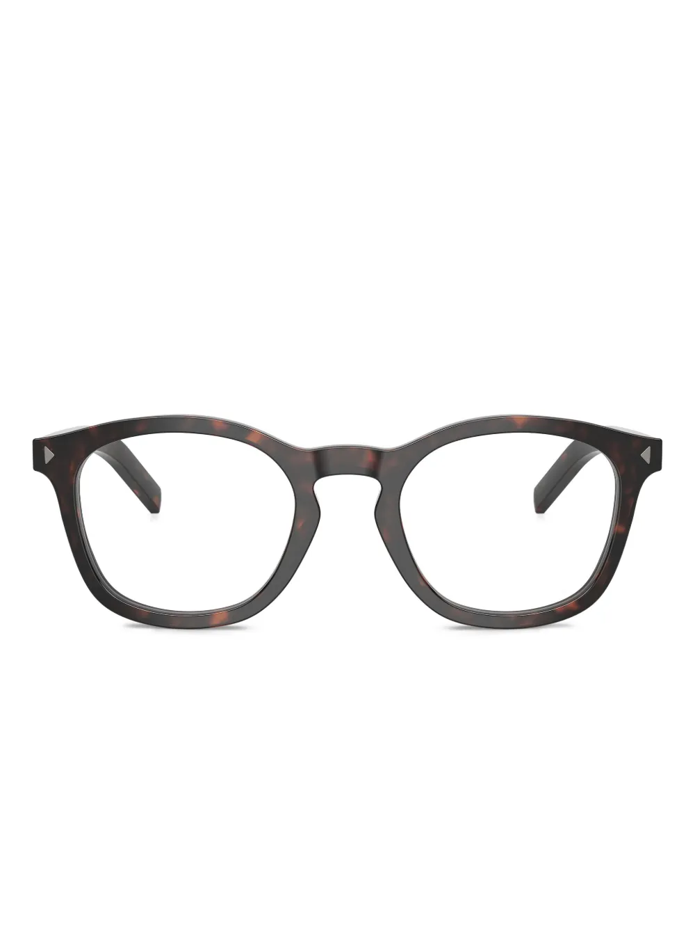 

Очки в круглой оправе черепаховой расцветки Prada, коричневый