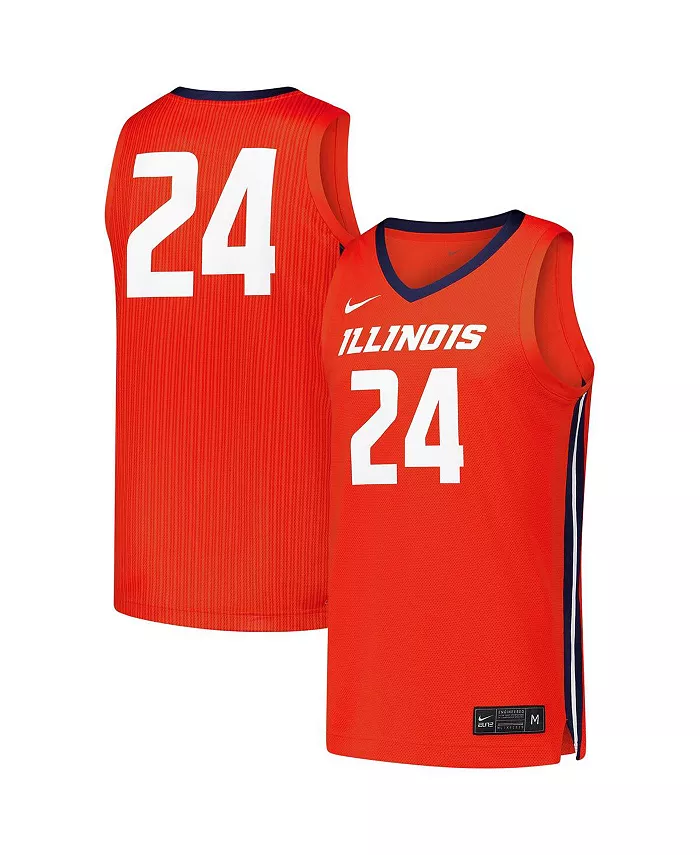 

Мужская баскетбольная майка-реплика Illinois Fighting Illini 24 Orange Nike
