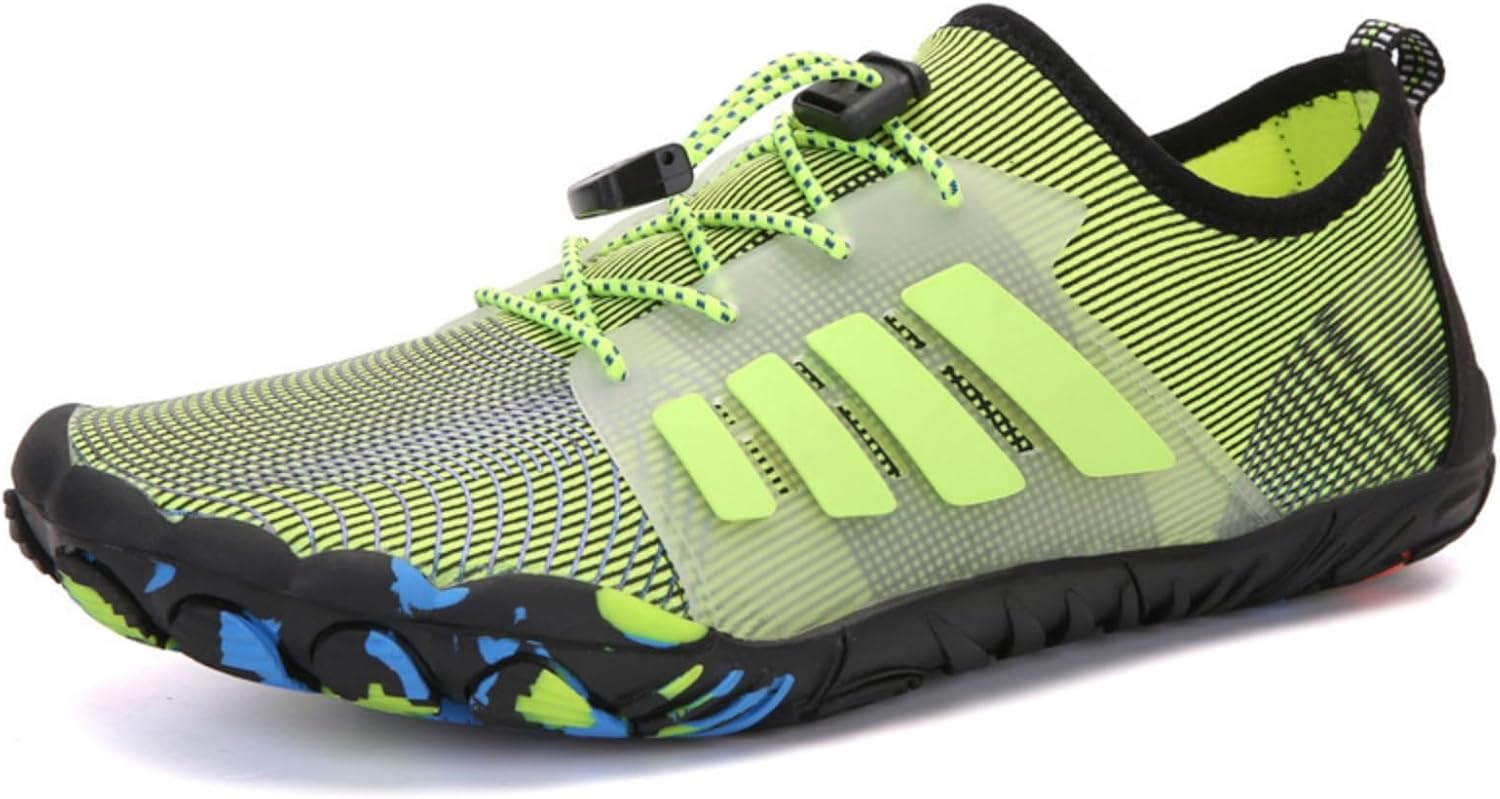 

Походные кроссовки для ходьбы (женские и мужские), нескользящая обувь с широким носком, легкая, удобная, дышащая, для ходьбы, воды, бега, треккинга, бега по пересеченной местности, тренировок в спортзале (унисекс) Jumgun, зеленый