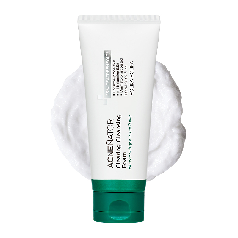 

Очищающая пенка для лица acnenator clearing cleansing foam Holika Holika, 150 мл