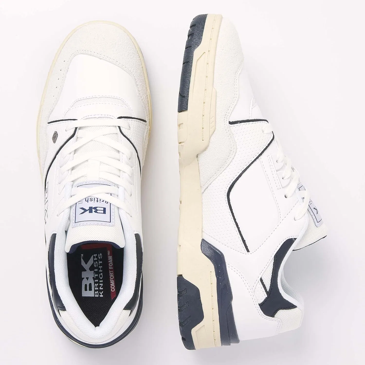 Кроссовки British Knights Men's Vendon Trainers, White, Dark Blue — фото 3