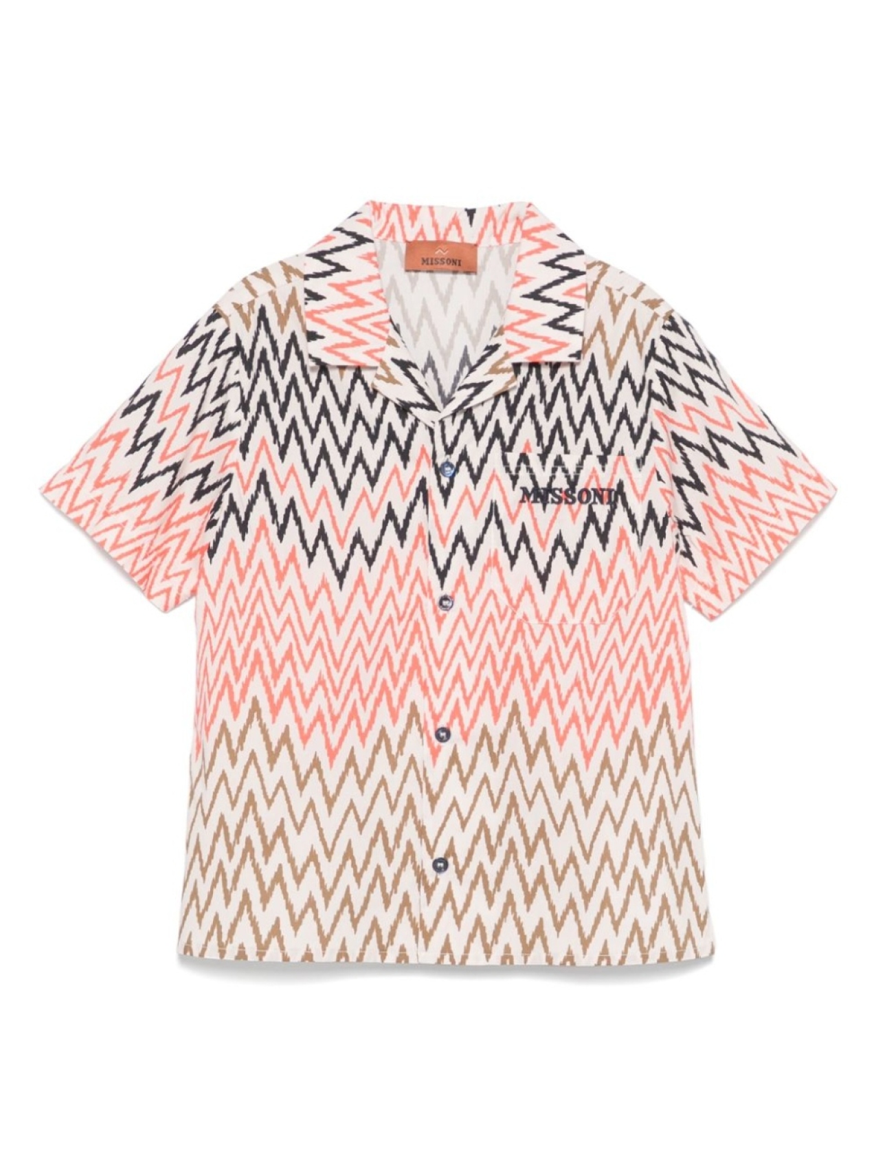 

Missoni Kids рубашка с вышитым логотипом, розовый