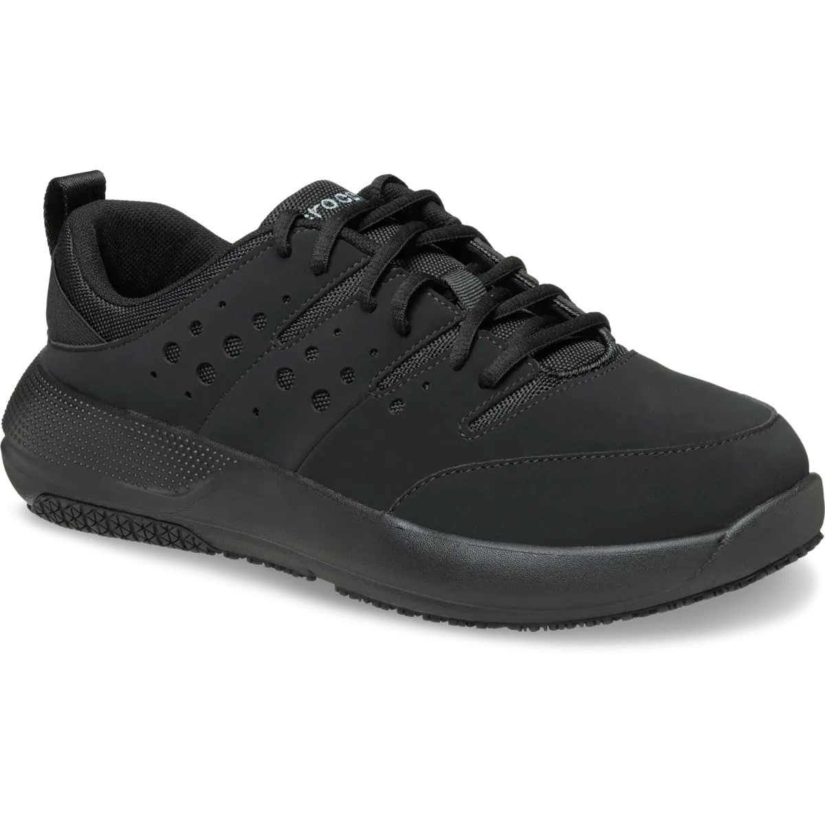 Мужские рабочие кроссовки On the Clock, широкая колодка Crocs PFD, Triple Black — фото 3