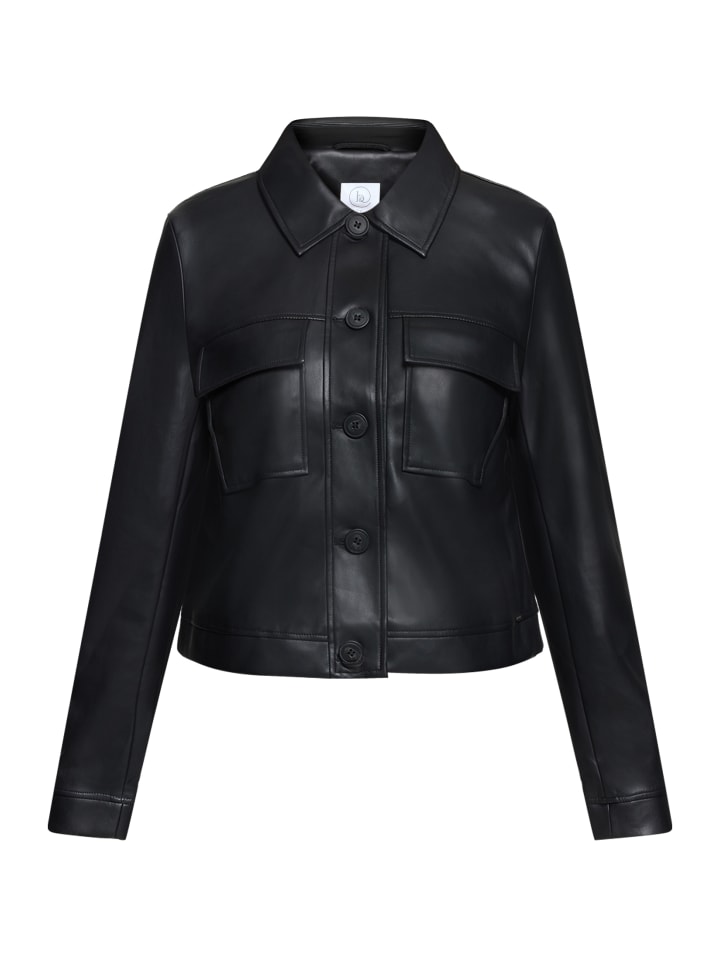 

Кожаная куртка с длинными рукавами черного цвета BETTY & CO