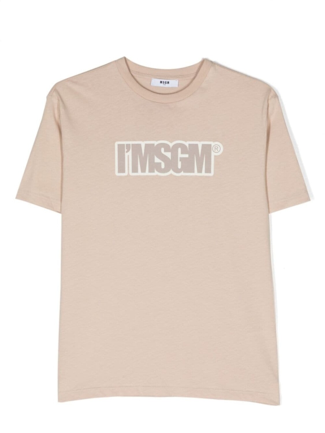 

MSGM Kids футболка с логотипом, нейтральный цвет