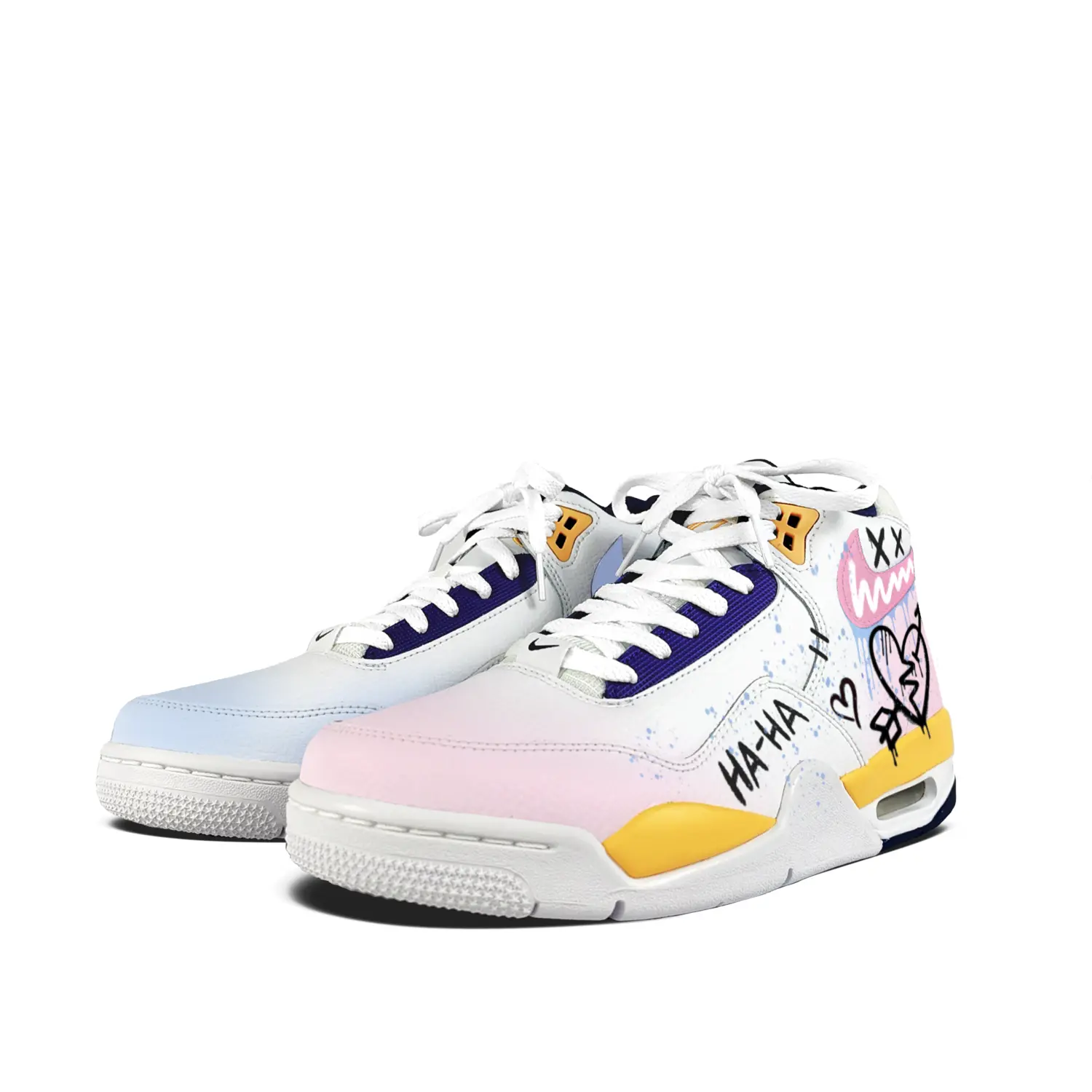 

Nike Легендарные баскетбольные кроссовки Flight Legacy Vintage мужские Mid top белый желтый фуксия граффити