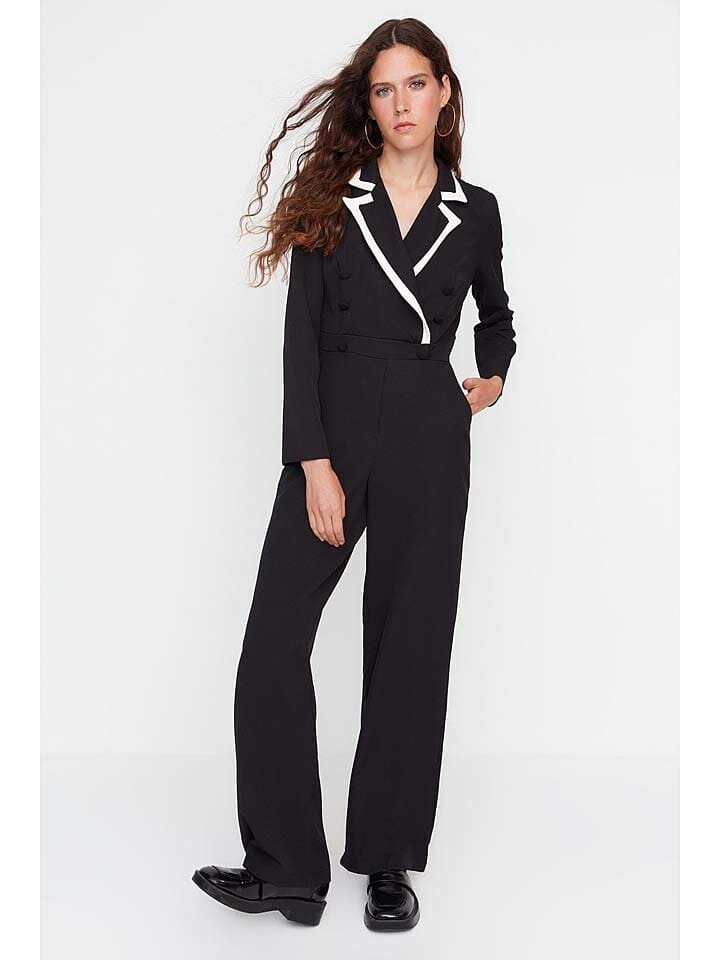 

Комбинезон trendyol Jumpsuit, черный/белый