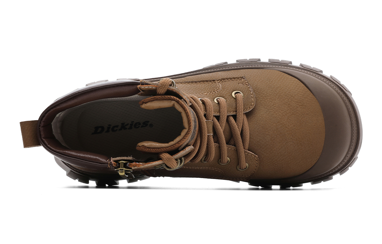 Антискользящие износостойкие детские ботинки Dickies кофейно-коричневые для детей 3-7 лет — фото 4