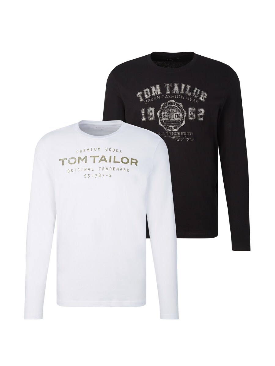 

Футболка TOM TAILOR, Black/White