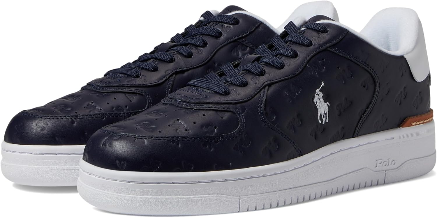 

Кроссовки Polo Ralph Lauren Masters Court Logo из кожи, Navy