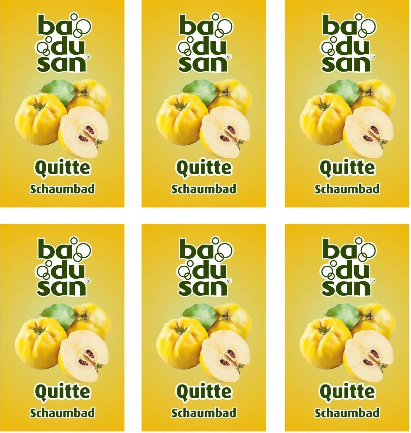 Пена для ванны Badusan Quince 6 х 60 мл Ba Du San