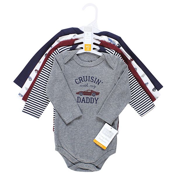 

Боди с длинным рукавом для мальчика, хлопок, автомобили, 5 шт Hudson Baby