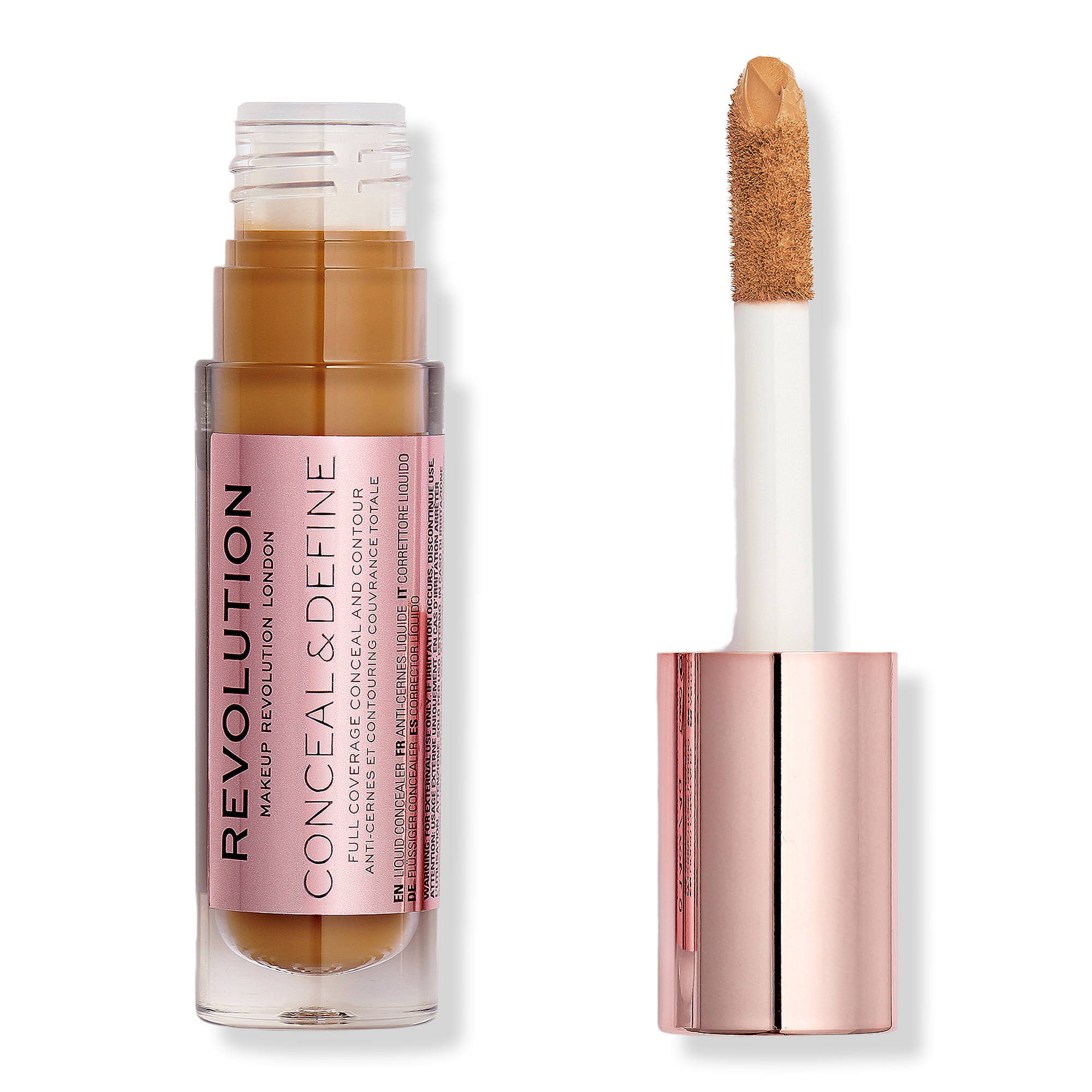 

Консилер Conceal & Define с полным покрытием Revolution Beauty, C14.7 (for dark skin tones w/ an orange undertone)