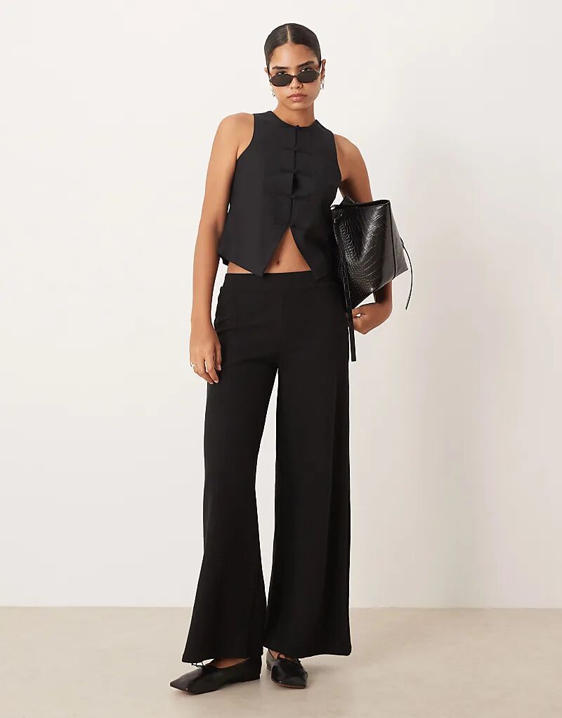 

Супермягкие брюки широкого кроя ASOS DESIGN черного цвета - ЧЕРНЫЙ