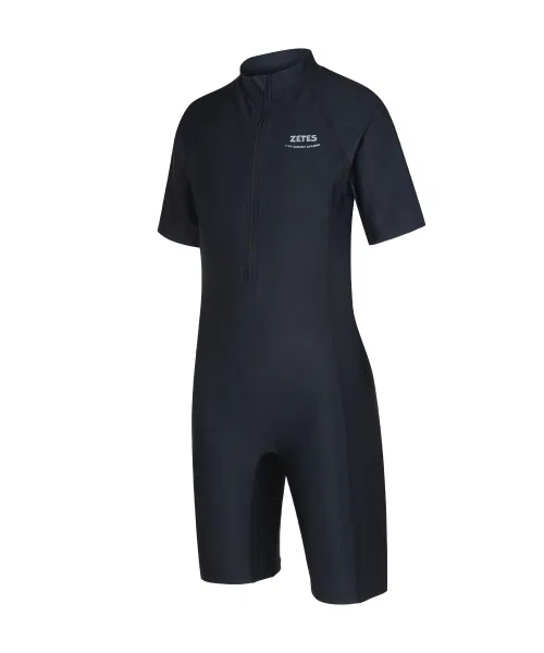 Детский купальник Splash Deep Black на молнии, с короткими рукавами, состоящий из 5 частей, для выживания в воде, артикул B1O664 — фото 3