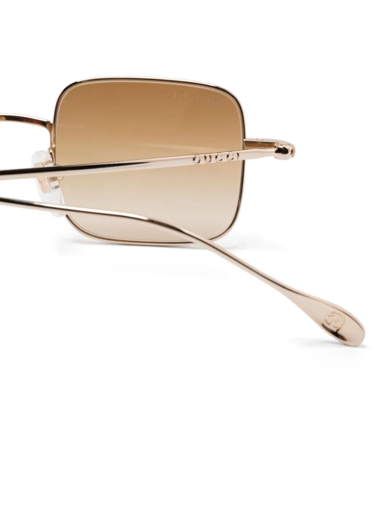 Gucci Eyewear солнцезащитные очки в квадратной оправе, золотой — фото 3